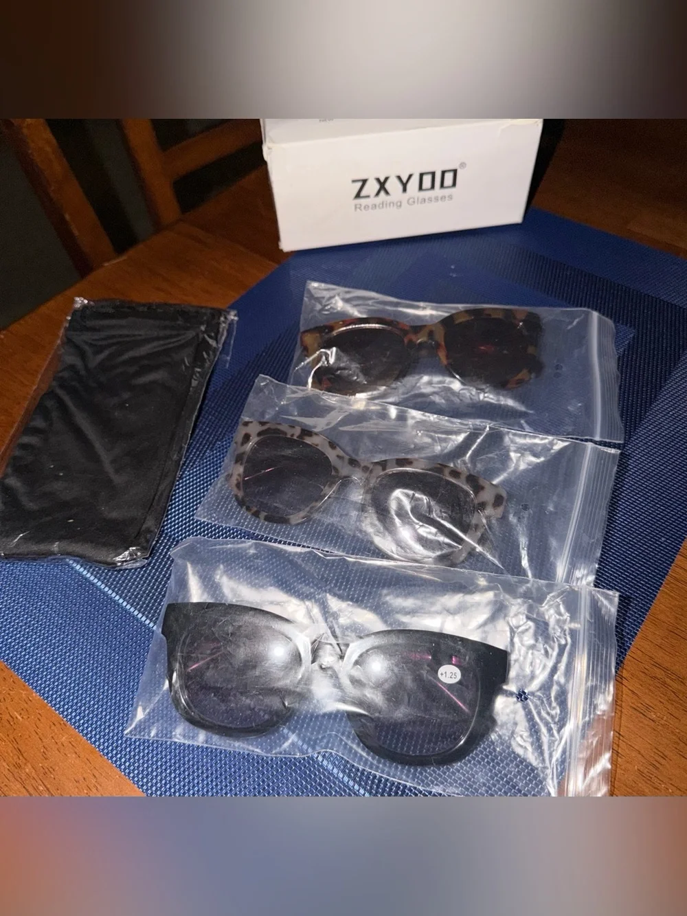 ZXYOO Bifocal Sunglasses for Women +1.25 Set of 3